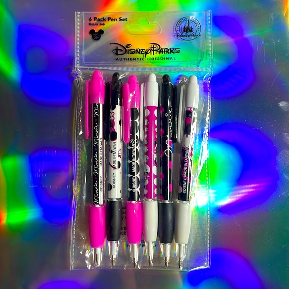 Disney Parks Authentic Minnie Mouse ballpoint pens, Set of 6 - black ink. - Picture 1 of 16